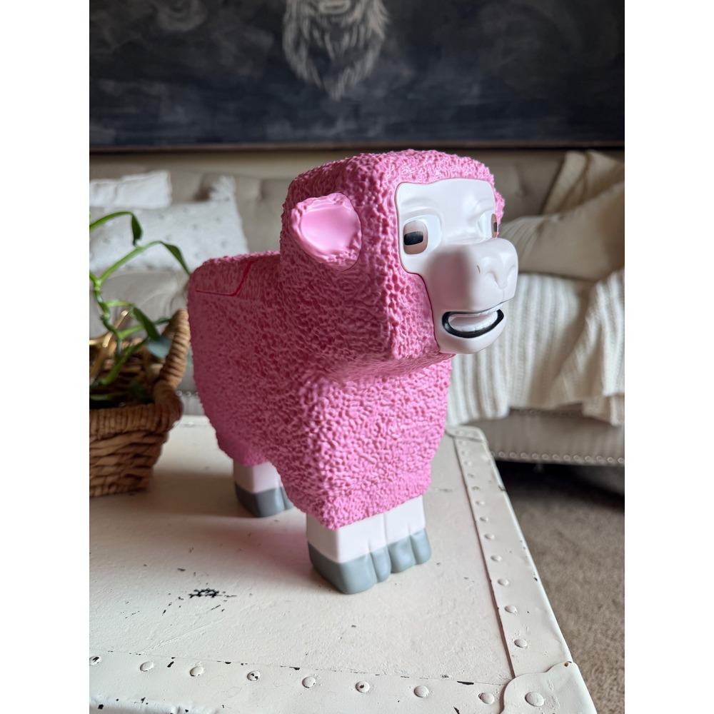 MINECRAFT‎ Movie Popcorn Bucket Pink Sheep Textured Plastic Kids